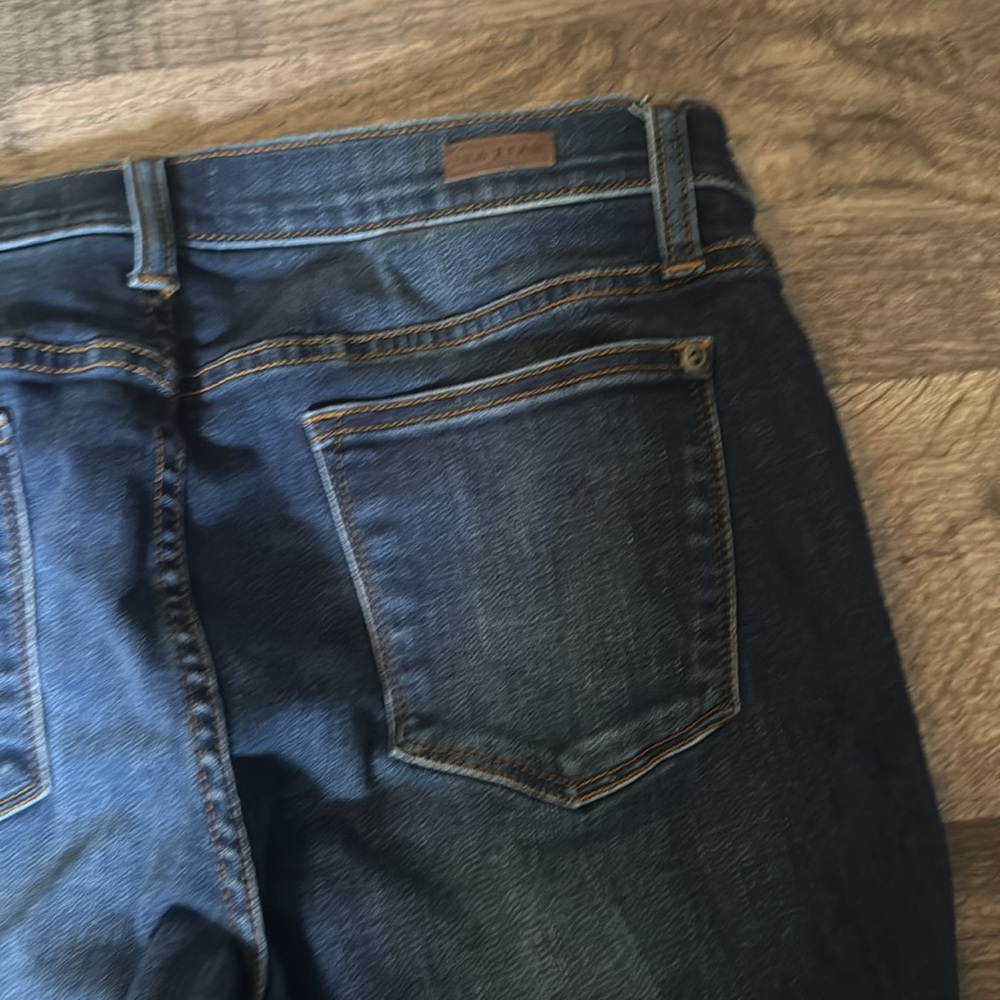LILA RYAN Solid Blue Ankle Stretch Mid Ride Jeans Size 32 - Picture 10 of 12